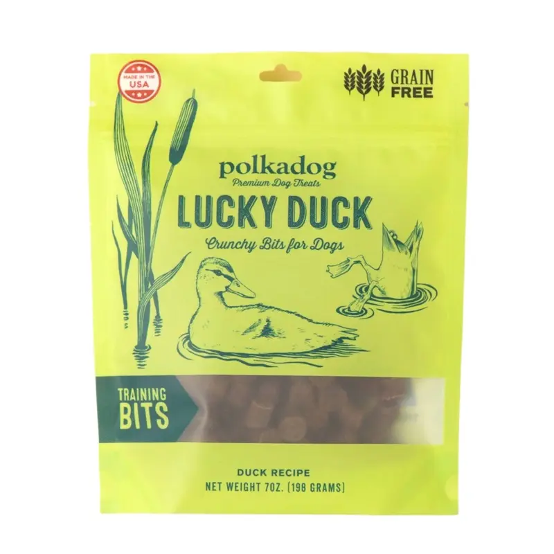 Polkadog Lucky Duck Training Bits Crunchy Dog Treats 7oz