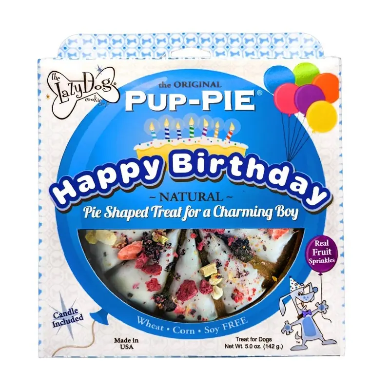 Lazy Dog Happy Birthday Pup-PIE for a Charming Boy- 6 oz ea.