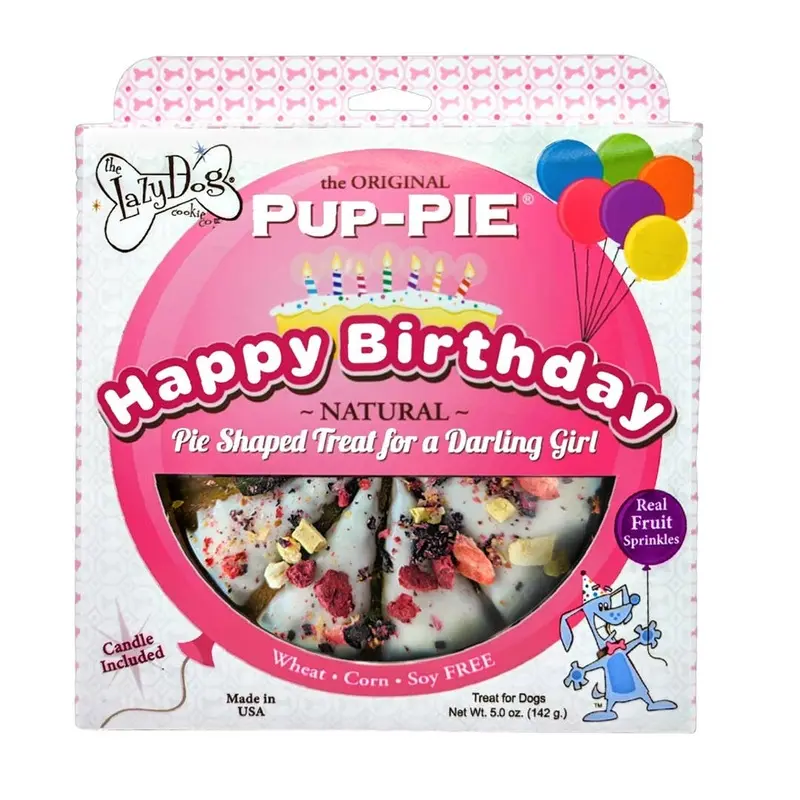 Lazy Dog Happy Birthday Pup-PIE for a Darling Girl- 6 oz ea.