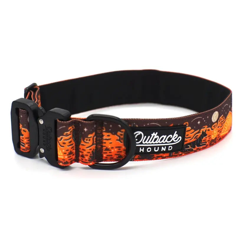 Desert Camp Out Dog Collar- Maroon