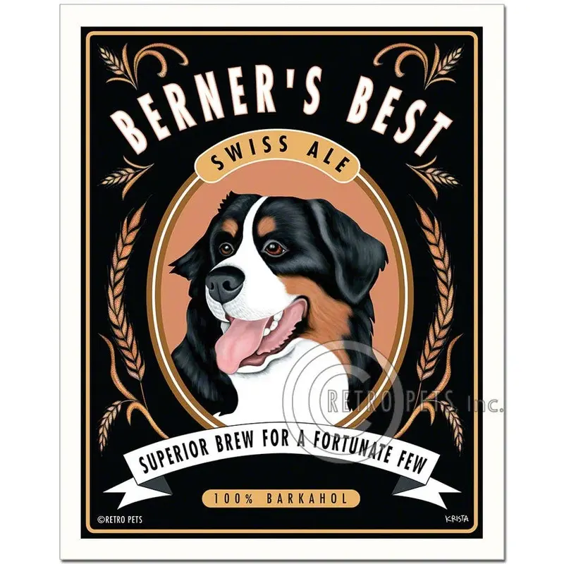 B-106  8x10 Art Print, Bernese Mountain Dog "Berner's Best"