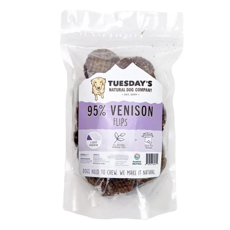 95% Meat Flips-Venison : 8.5 oz