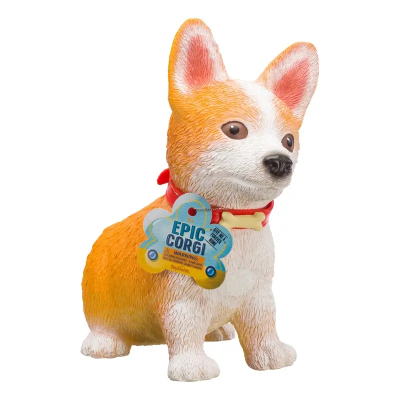 Toysmith - Epic Puppies, Corgi, Realistic, 15 Inches Tall