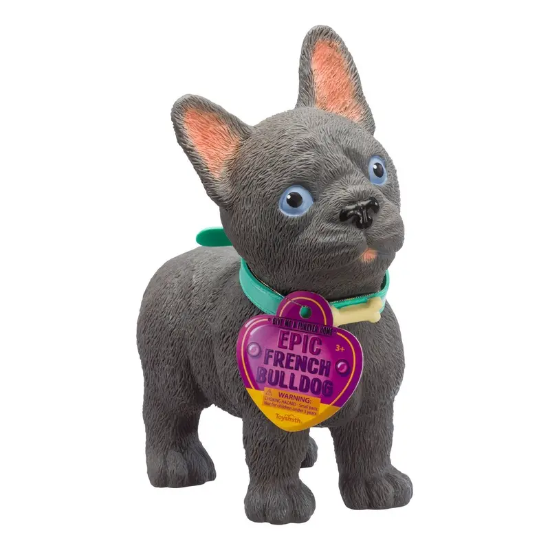 Toysmith - Epic Puppies, French Bull Dog, Realistic, 15 Inches Tall