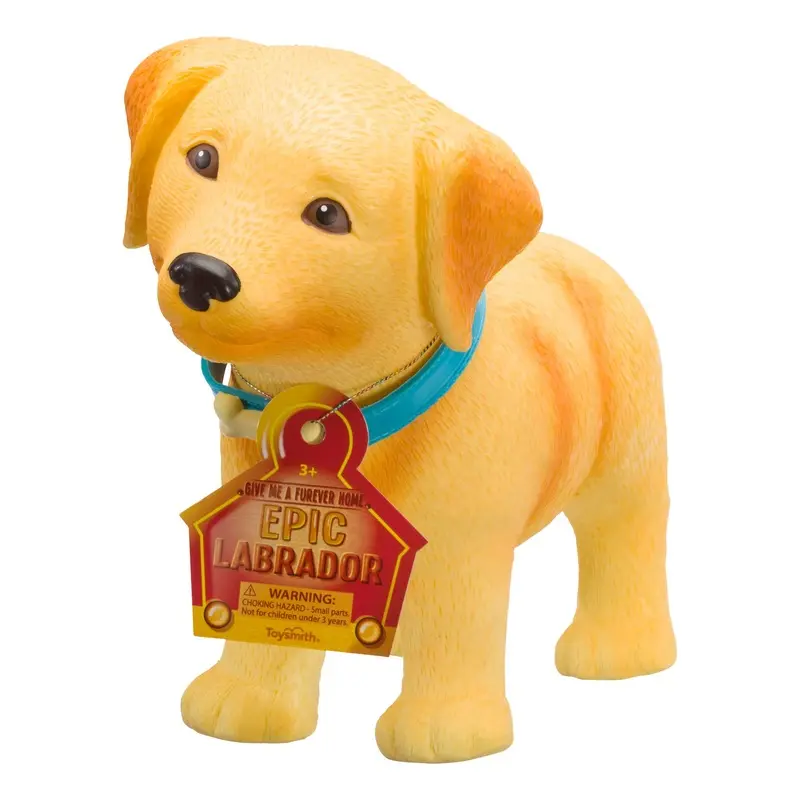 Toysmith - Epic Puppies, Labrador Puppy, Realistic, 15 Inches Tall