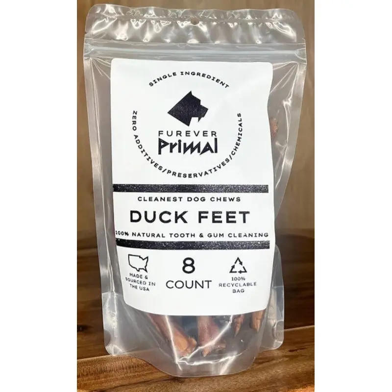 Furever Primal - Bagged Dog Chew: Duck Feet - Natural Single Ingredient