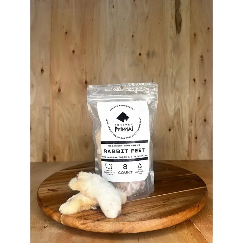 Furever Primal - Bagged Dog Chew: Rabbit Feet - Natural Single Ingredient