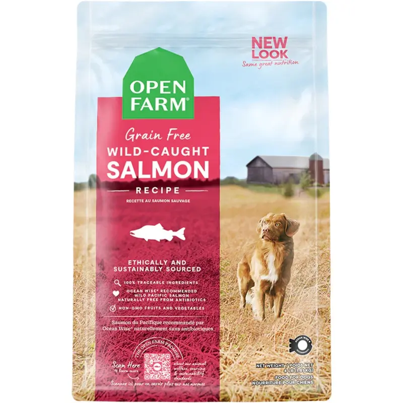 Open Farm Grain Free Kibble Dog Food Wild Salmon 22 LB Bag