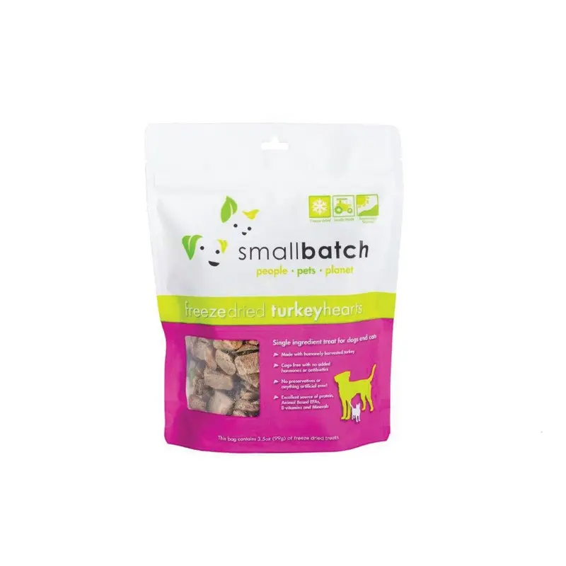 Small Batch Freeze Dried Turkey Hearts - 3.5 oz
