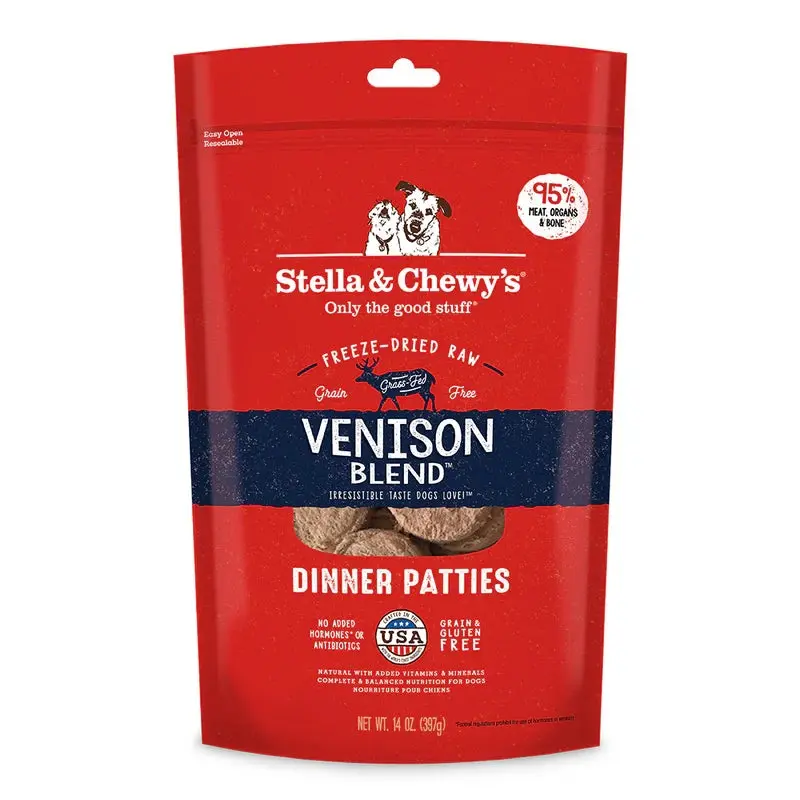 Stella & Chewy Freeze Dried Dog Patties Venison 14 oz