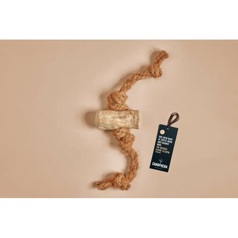 Dog Chew Made of Coffee Wood and Coconut Rope.