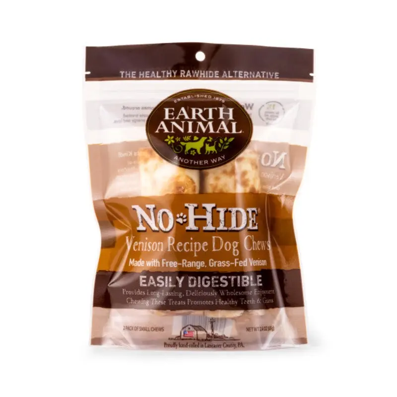 Earth Animal No Hide Chew-Venison : 4" 2 pack