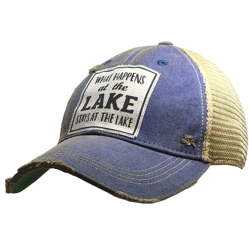 What Happens At The Lake Stays At The Lake Trucker Cap Hat