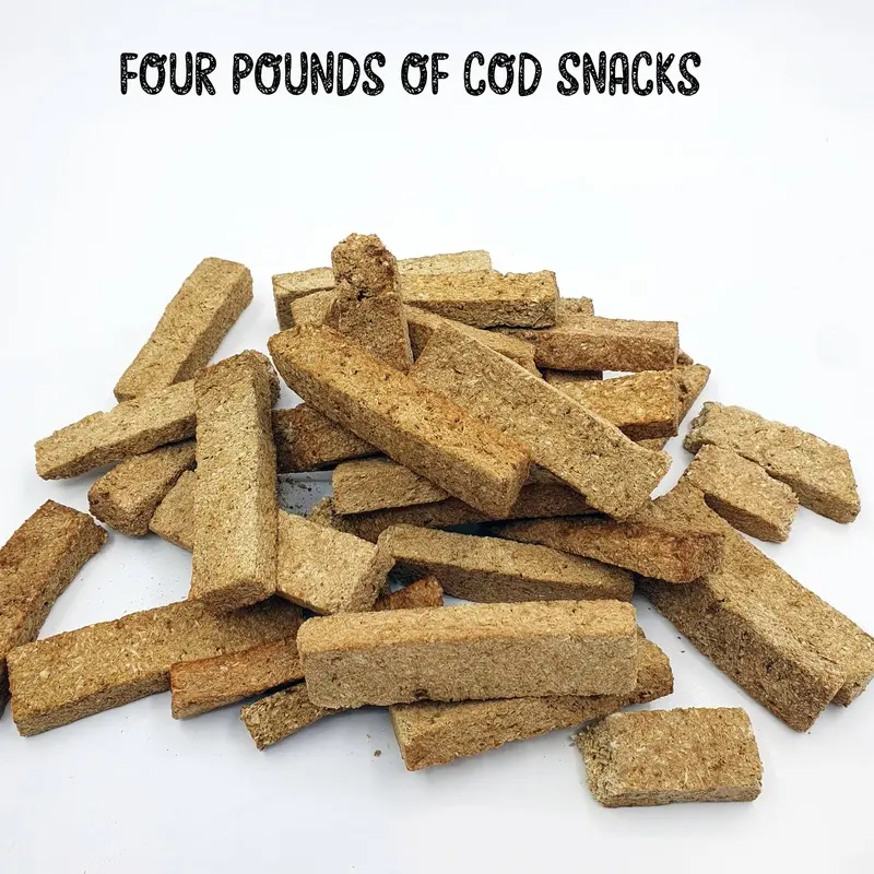 4 Pounds of Cod Snacks - Protein Packed Snacks Made of 100%
