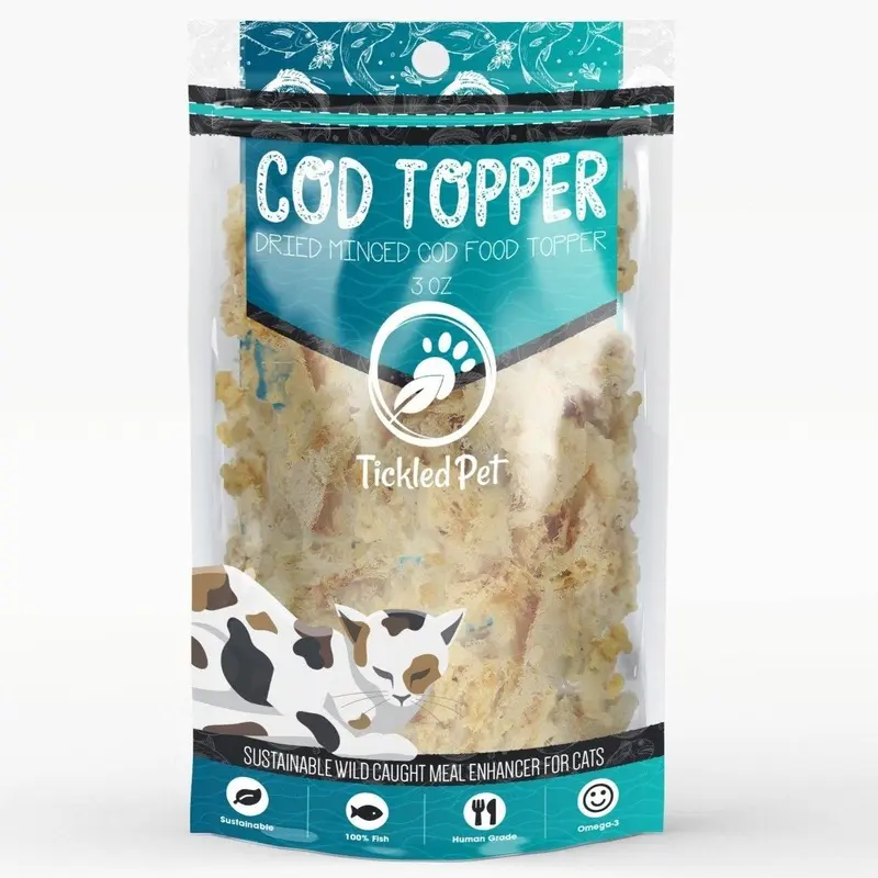 Cod Food Topper for cats 3 oz retail bag