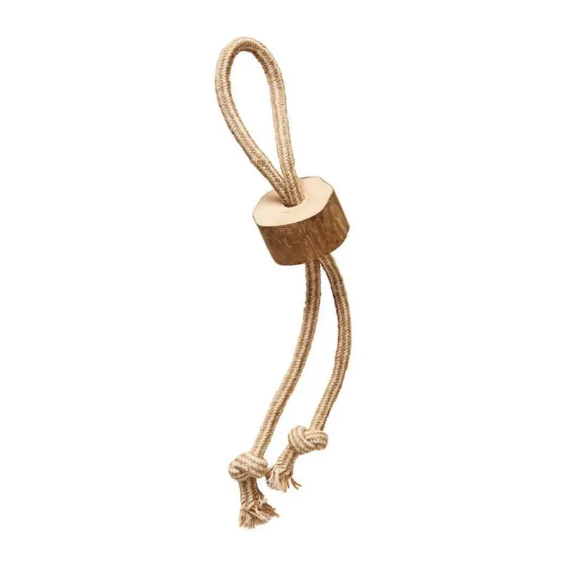 Ethical Love Earth Rope Tug Dog Toy Coffee Wood  18"