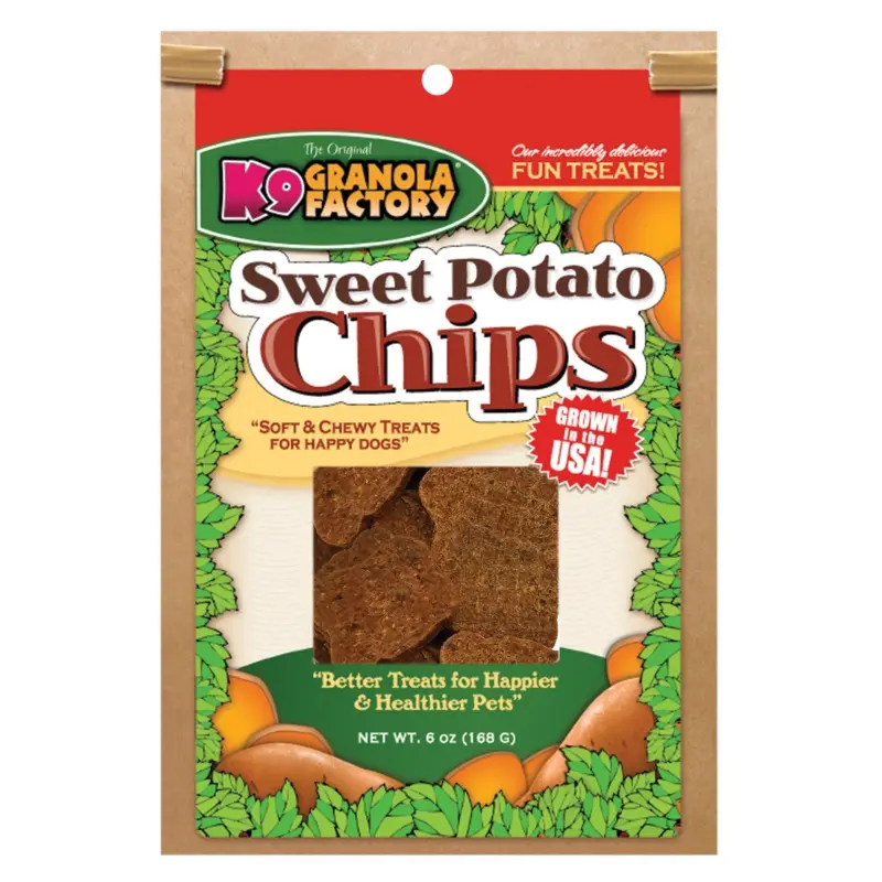 K9 Granola Factory - Chip Collection, Sweet Potato Chips For Dogs, 6oz