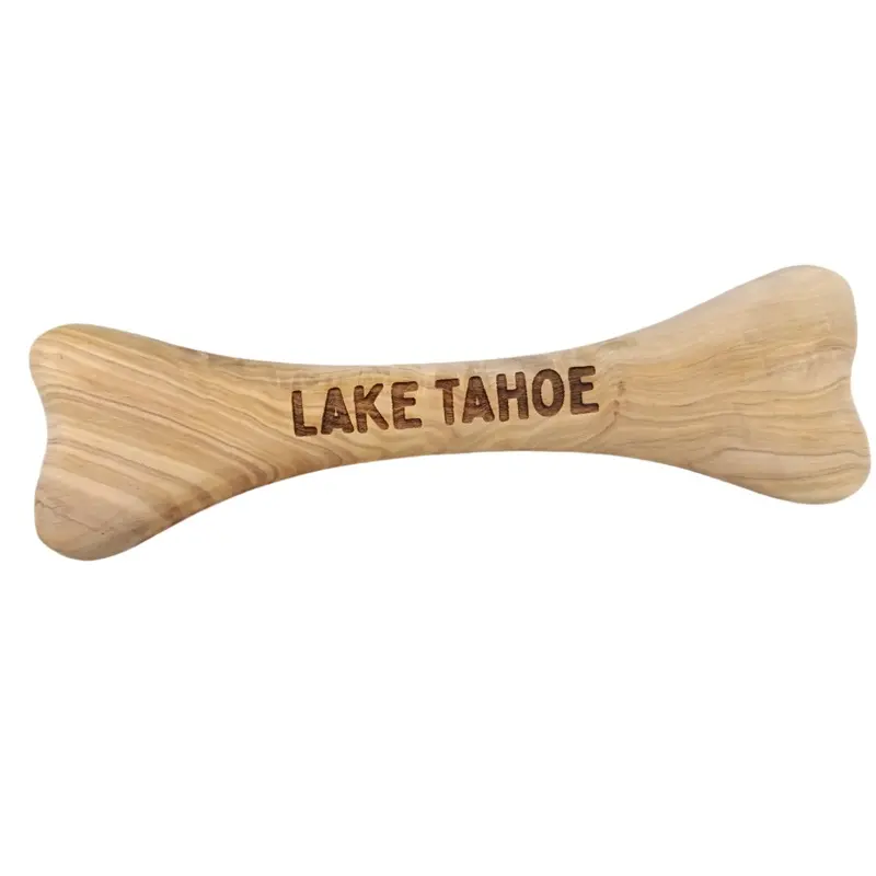 Olive Wood Dog Bone Toy/chew - Lake Tahoe