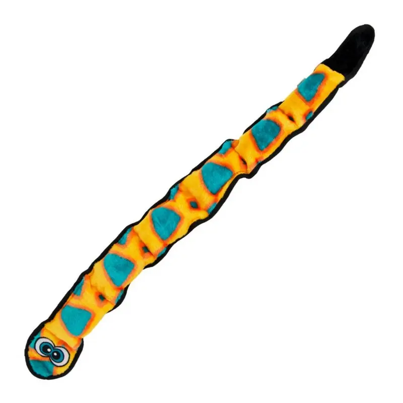 Outward Hound Invincibles Durable Plush Snake Toy with Multiple Squeakers for Dogs