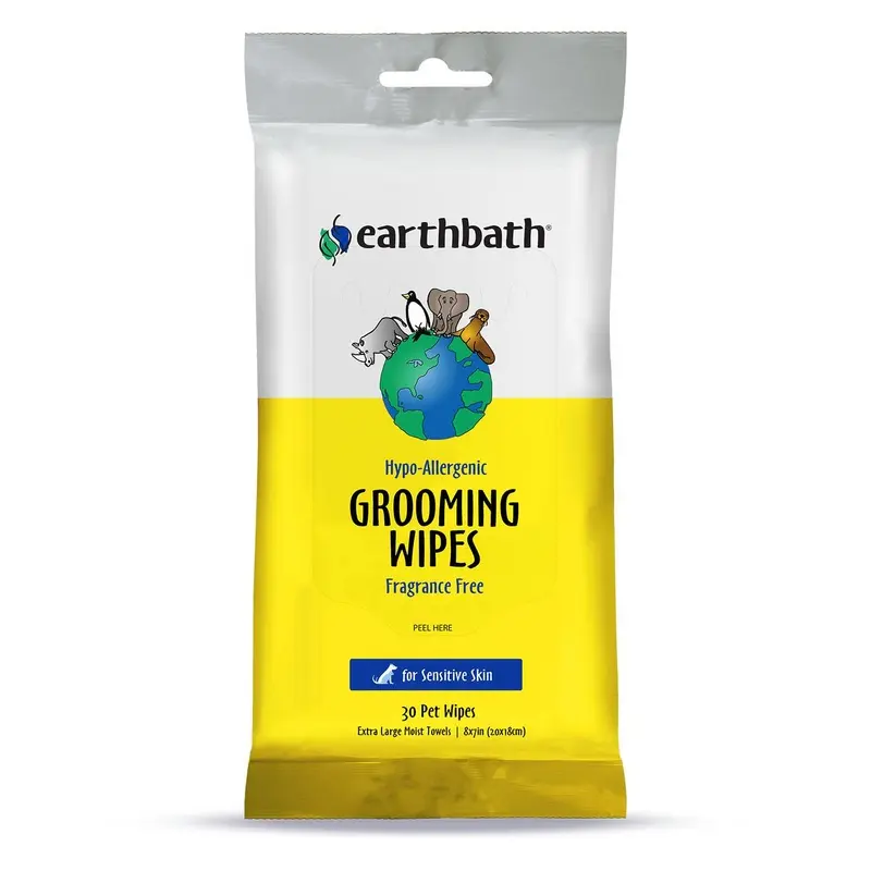 earthbath  Hypo-Allergenic Grooming Wipes - Fragrance Free 100 Count
