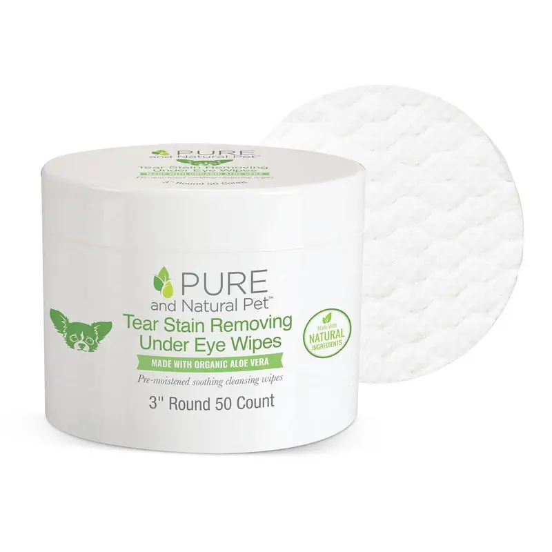Pure and Natural Pet Tear Stain Removing Under Eye Wipes 50 wipes - Out of Stock!