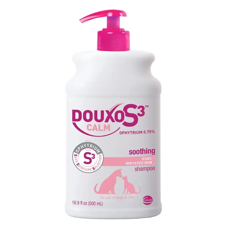 DOUXO S3 Calm Pet Shampoo Anti-Itch Formula for Dogs and Cats 6.7-ounce bottle