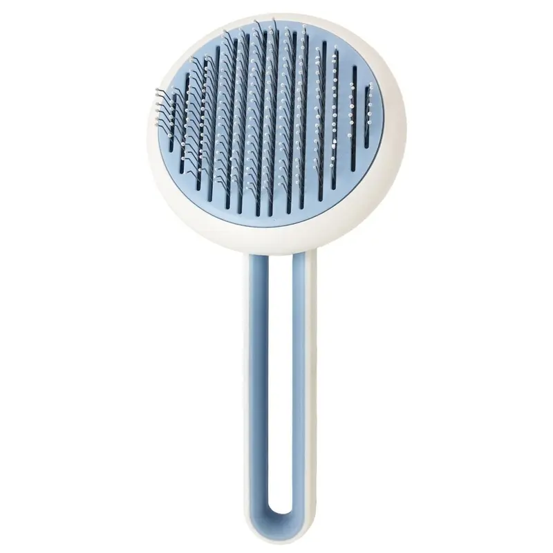 Pet Life Concepto Modern Bristle Pet Deshedder Comb - Blue