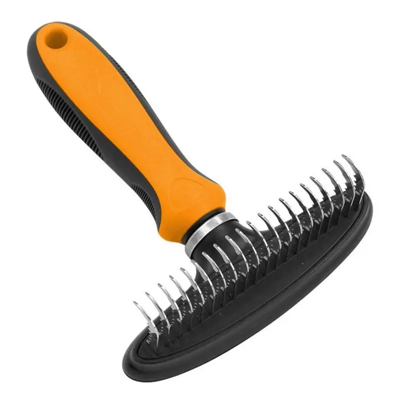 Pet Life Flex Series Undercoat Dematter Pet Rake - Orange