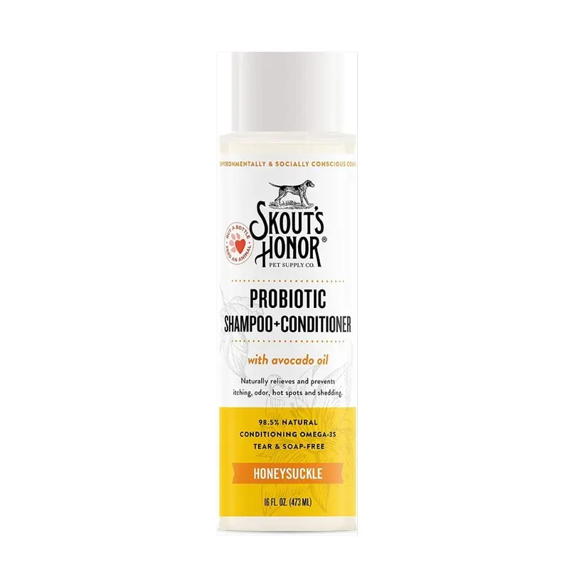 Skout's Honor Probiotic Shampoo Plus Conditioner for Dogs and Cats - Honeysuckle