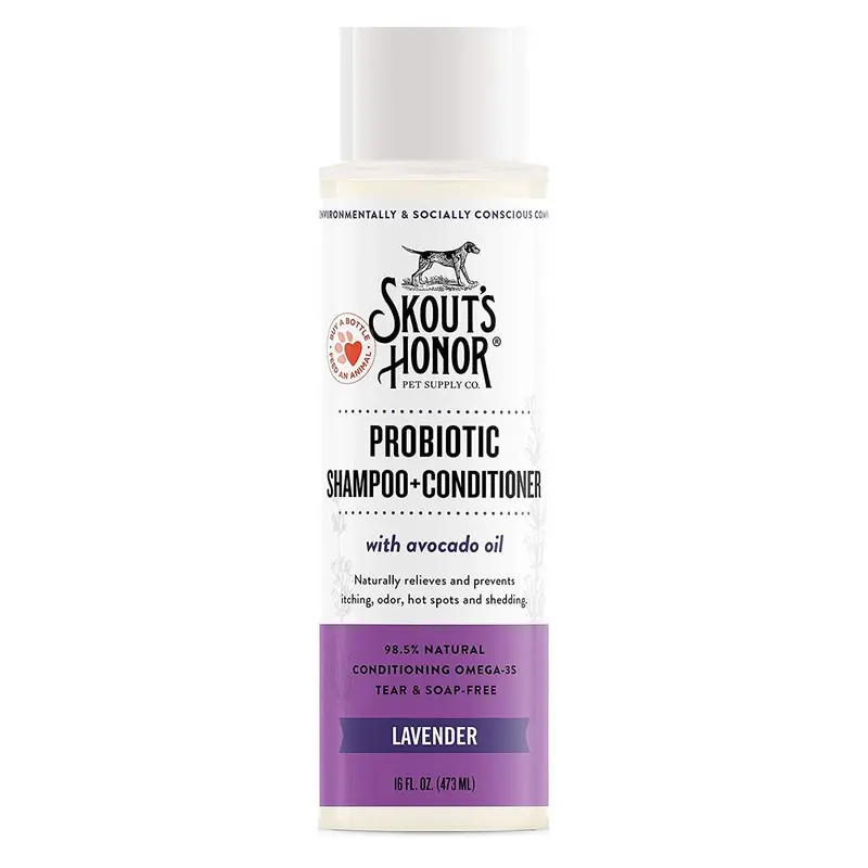 Skout's Honor Probiotic Shampoo Plus Conditioner for Dogs and Cats - Lavender