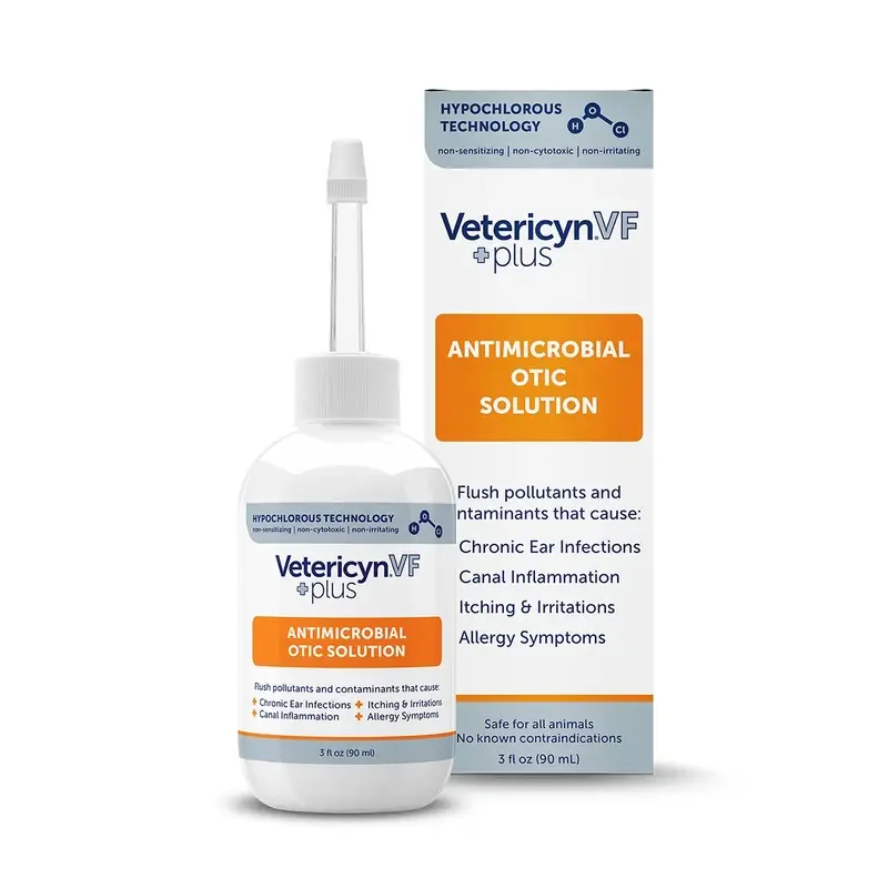 Vetericyn VF Plus Antimicrobial Otic Solution Ear Cleansing for Pets