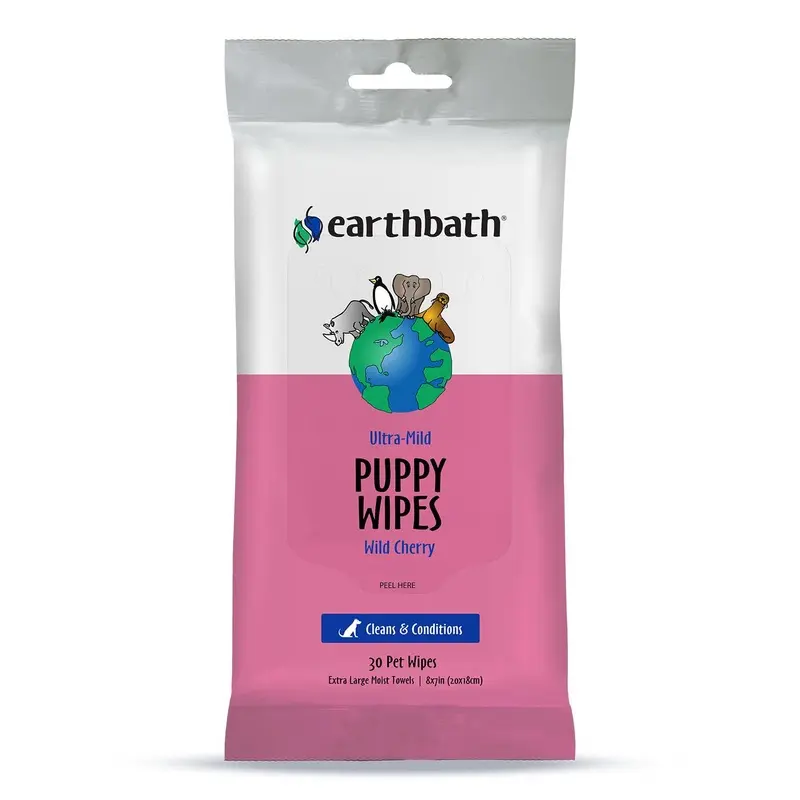 earthbath Ultra Mild Puppy Grooming Wipes 100 Count