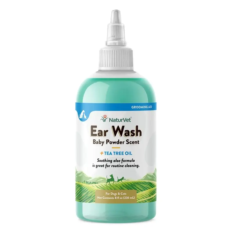 NaturVet Ear Wash for Dogs & Cats w/Tea Tree Oil  4 oz