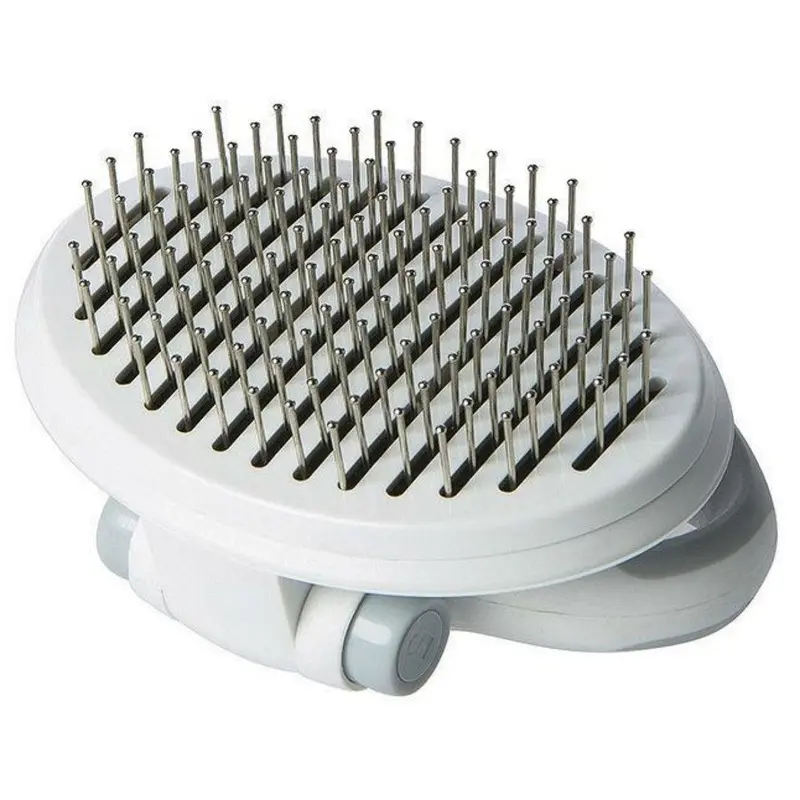 Pet Life Gyrater Travel Self-Cleaning Swivel Grooming Pin Dog Brush