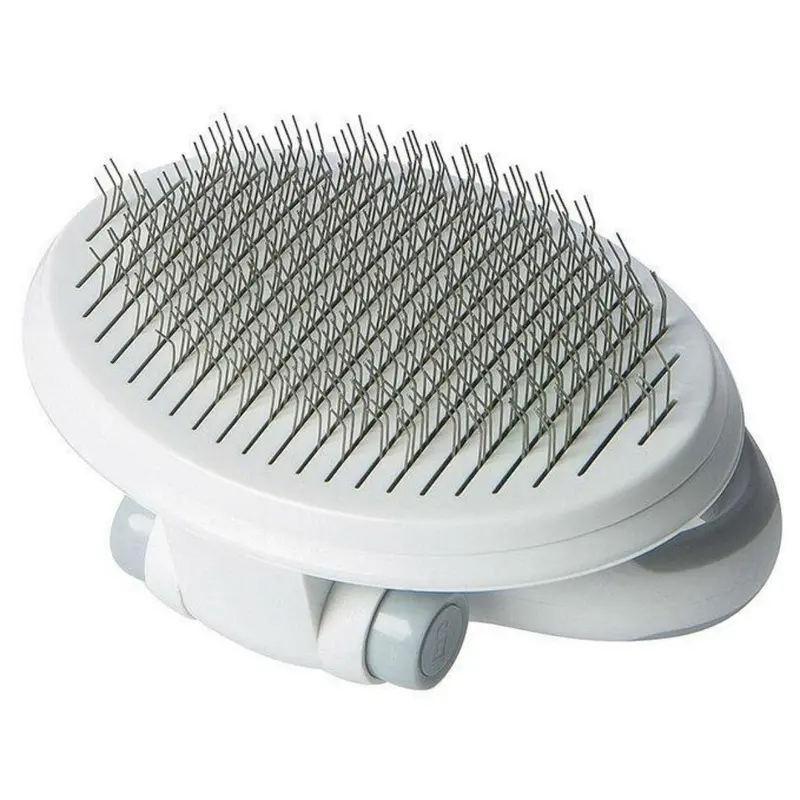 Pet Life Gyrater Travel Self-Cleaning Swivel Grooming Slicker Dog Brush