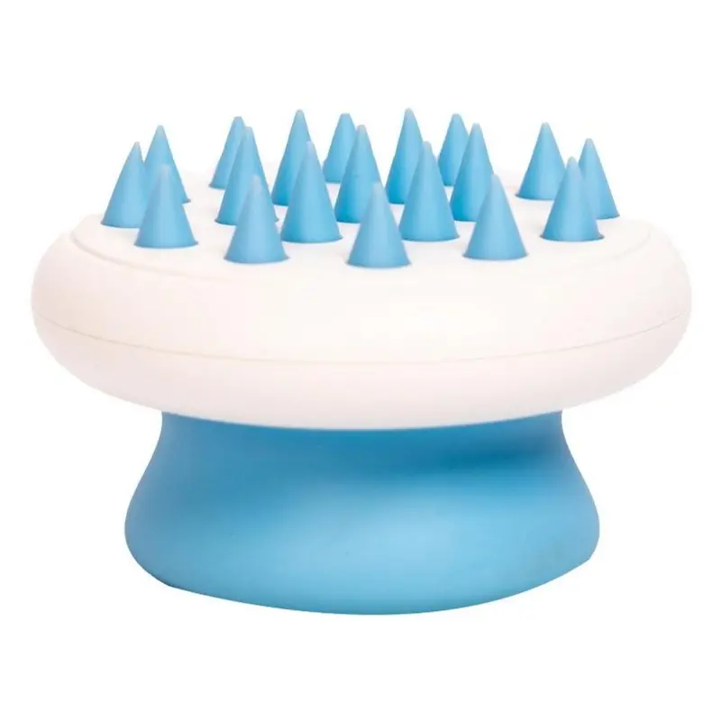 Pet Life Scwubba Handheld Bathing Brushing and Massaging Pet Comb - Blue