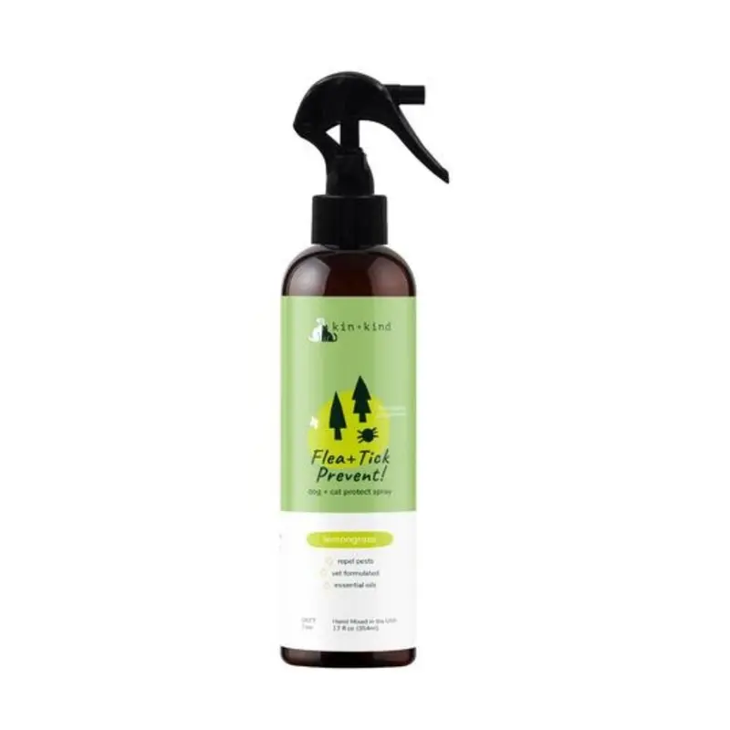 kin+kind Flea & Tick Repel Spray For Dogs & Cats - Lemongrass