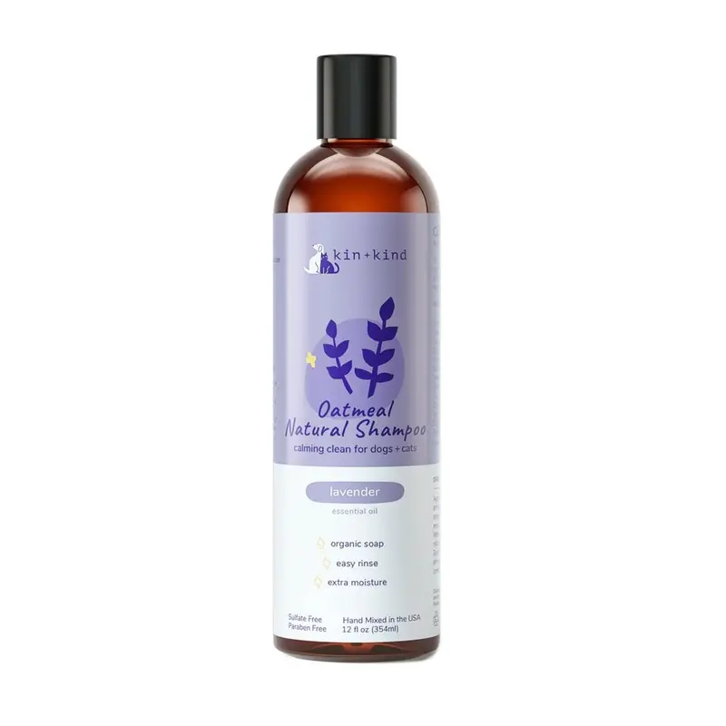 kin+kind Oatmeal Organic Shampoo For Dogs & Cats - Lavender