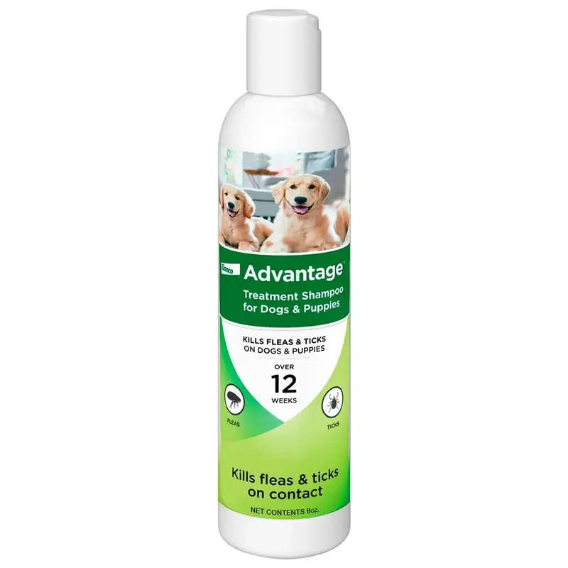 Advantage Flea and Tick Treatment Shampoo for Dogs and Puppies 8 ounces