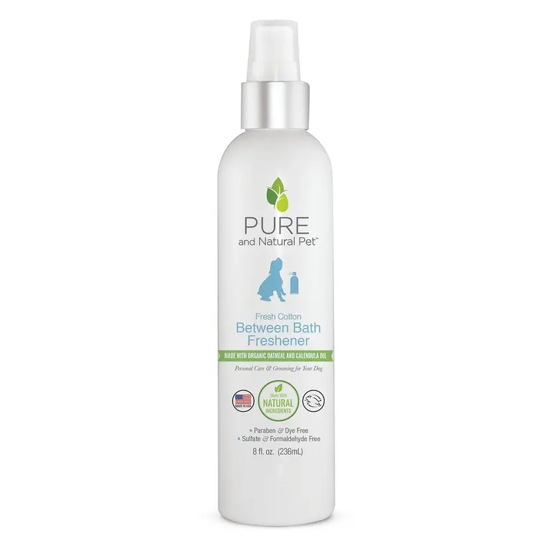 Pure and Natural Pet Between Bath Freshener Spray for Dogs - Fresh Cotton