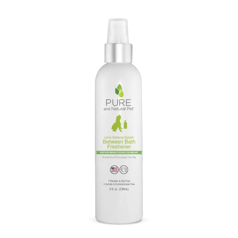 Pure and Natural Pet Between Bath Freshener Spray for Dogs - Lime Verbena Splash