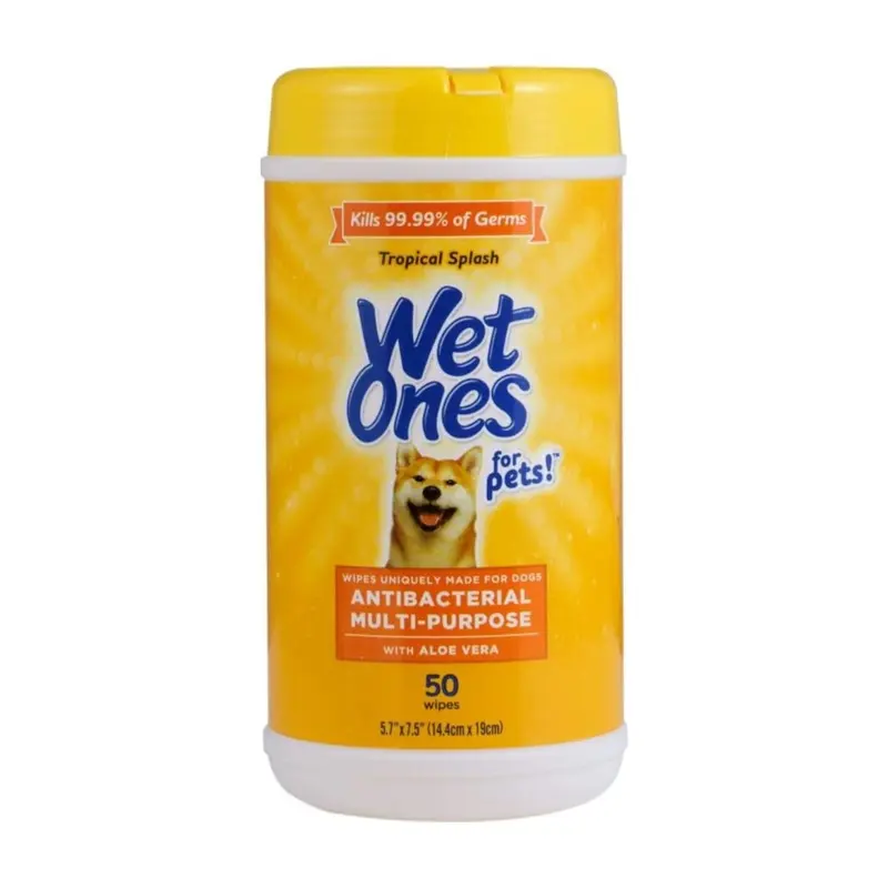 Wet Ones Anti-Bacterial All Purpose Dog Wipes - Tropical Splash 50 Count